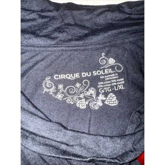 CIRQUE DU SOLEIL dress Black Red Button Multicolor Circus Artsy Dress LG XL - Picture 9 of 11